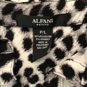 Alfani cap sleeve animal print size petite Large